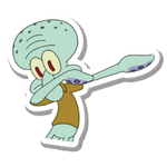 Dab squidward sticker