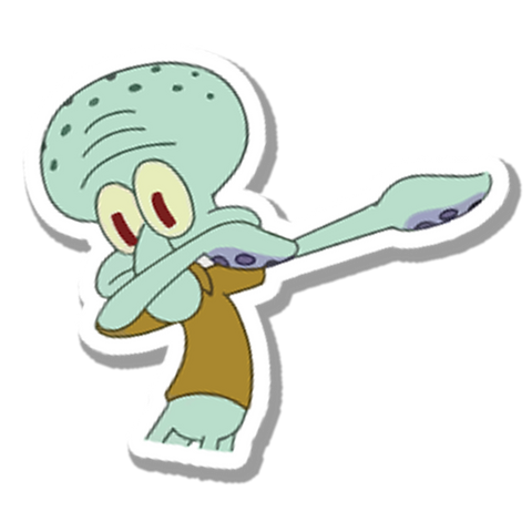 Dab squidward sticker