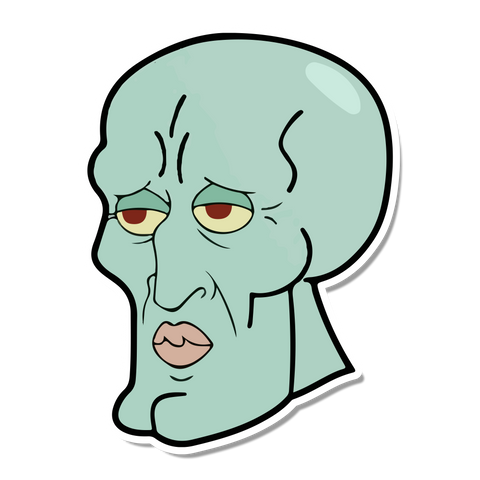 Smoken squidward sticker