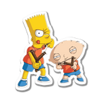 bart and stewie sticker