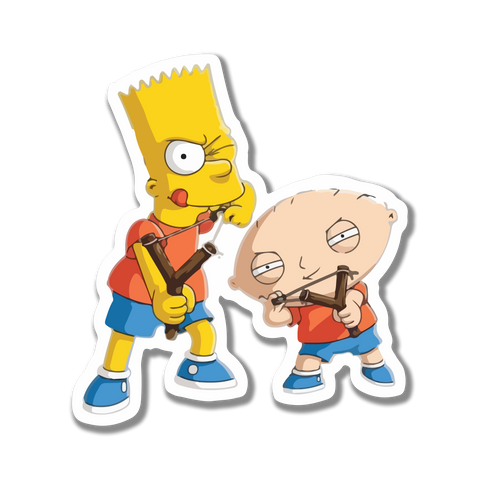 bart and stewie sticker