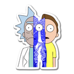 Rick morty split sticker