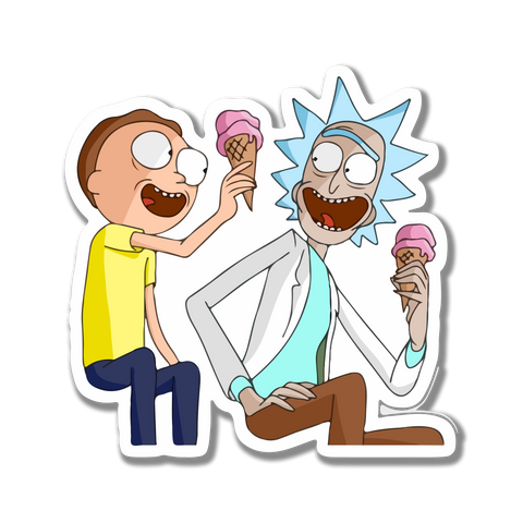 Rick and Morty Icecream Sticker