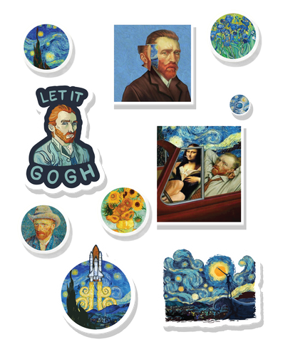 Van gogh sticker sheet