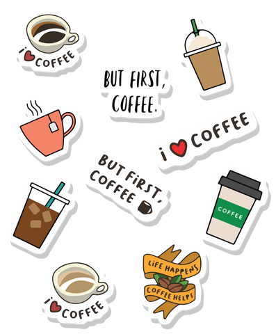 Coffee sticker sheet