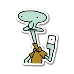 Selfie squidward sticker