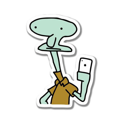 Selfie squidward sticker