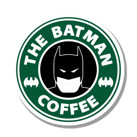 Bat-coffee sticker