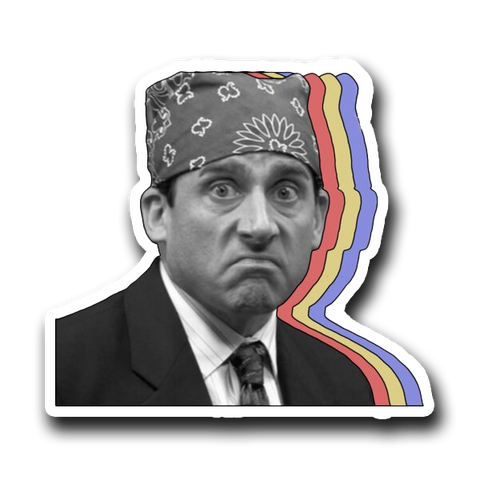 michael scott glitch Sticker