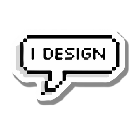 I Design sticker