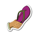 Mom Slippers sticker