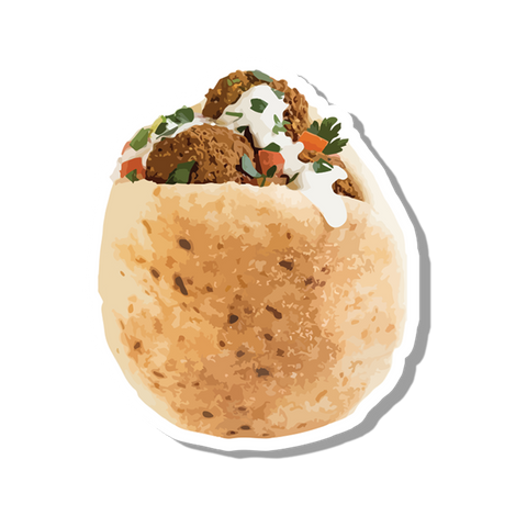 Falafel sandwich sticker