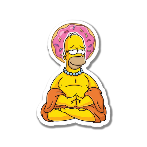 homer meditation sticker