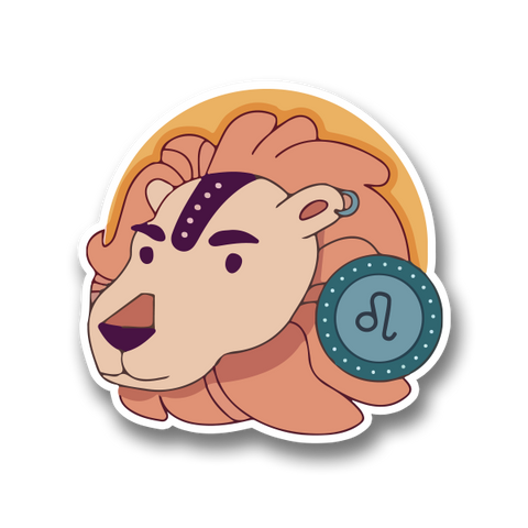 Zodiac sign Leo Sticker