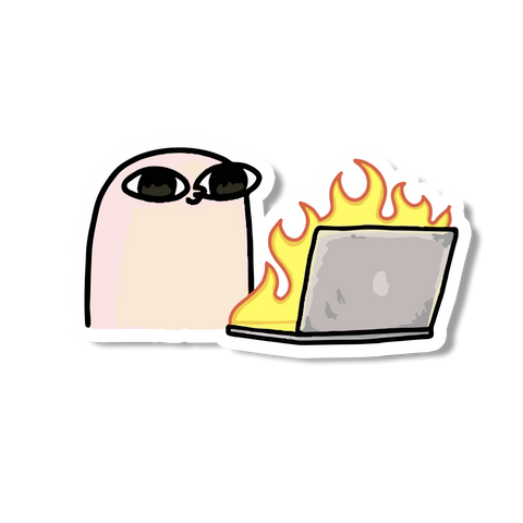 may the work burn Sticker