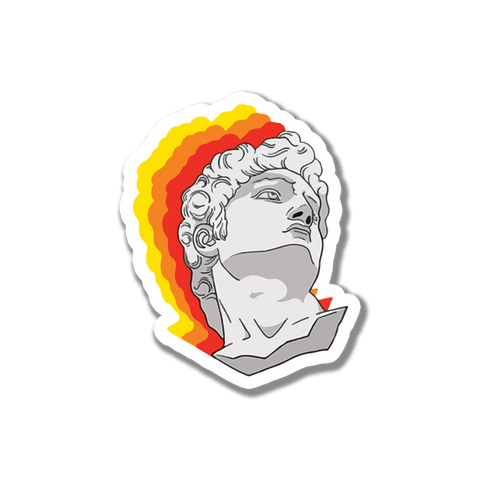 Greek glitch sticker