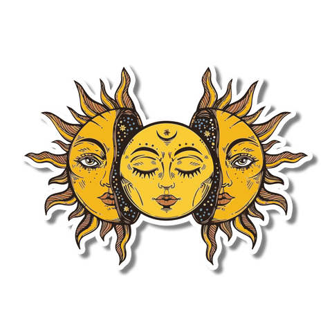 Sun and Moon Sticker