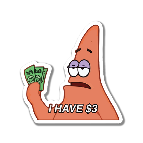 patrick money sticker