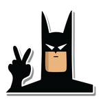 Peace out batman sticker