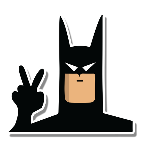 Peace out batman sticker