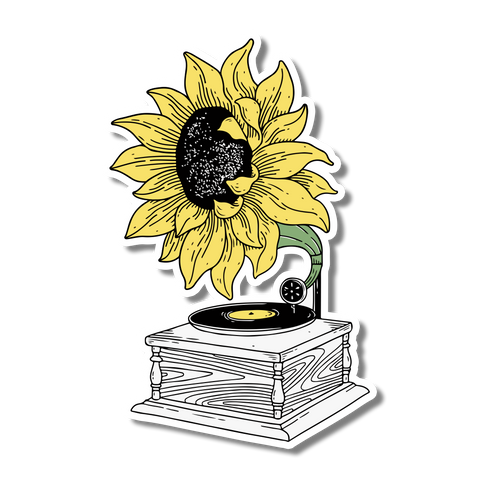 Sun Flower Music Sticker