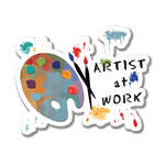 Artist at work sticker