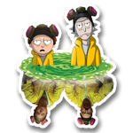 Rick and Morty Breaking Bad Sticker