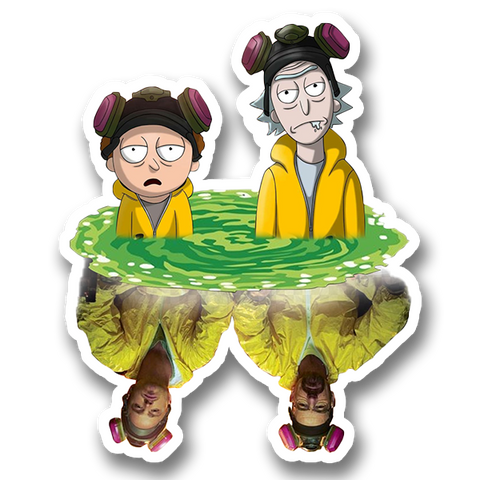 Rick and Morty Breaking Bad Sticker