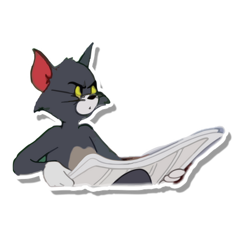 Tom & Jerry Fans Sticker Tom woundering