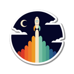 Space journey Sticker