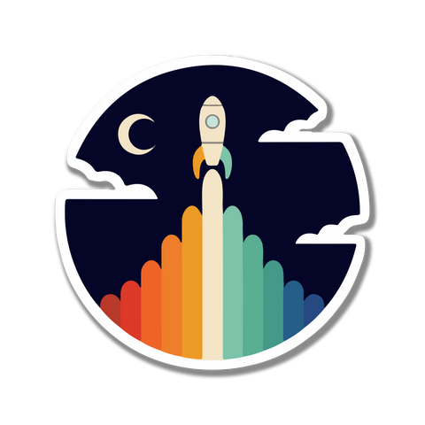 Space journey Sticker