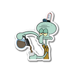 Squidward Coffe Sticker