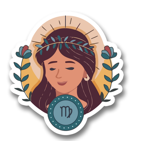 Zodiac Sign Virgo Sticker